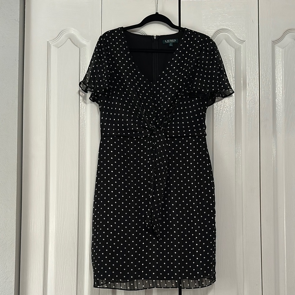 Ralph Lauren Black Polka Dot Dress